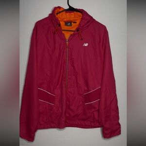 New Balance Orange and Pink Athletic windbreaker Jacket